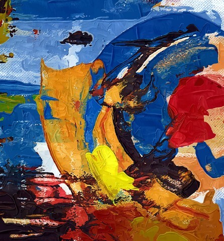 Abstract painting acrylic